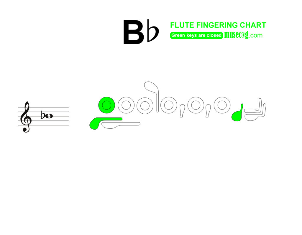 To play low b flat on flute,