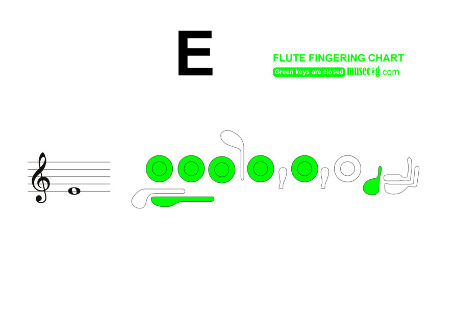 Low E natural flute finger placement chart