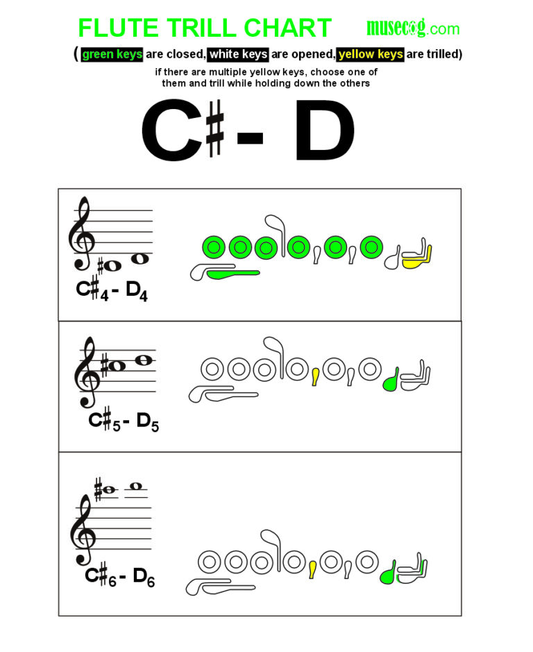 C sharp to D trill on flute