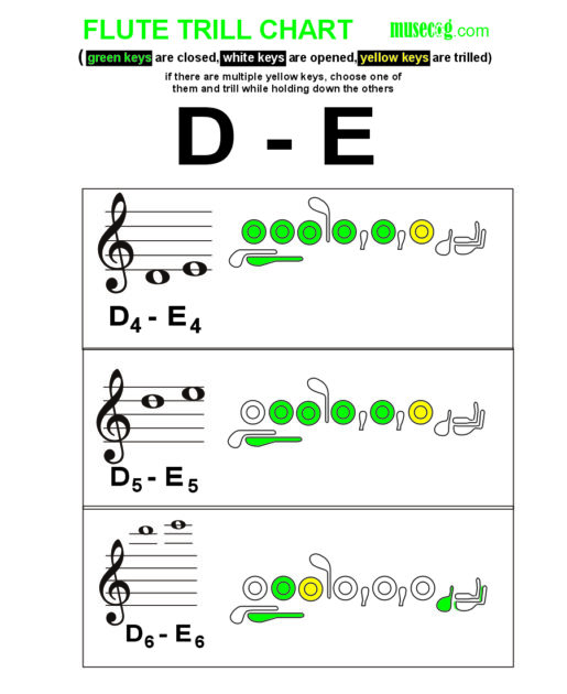D to E trill on flute