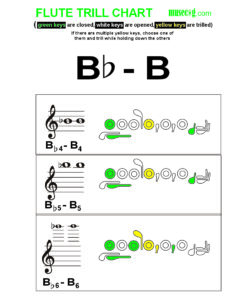 B flat to B trill on flute