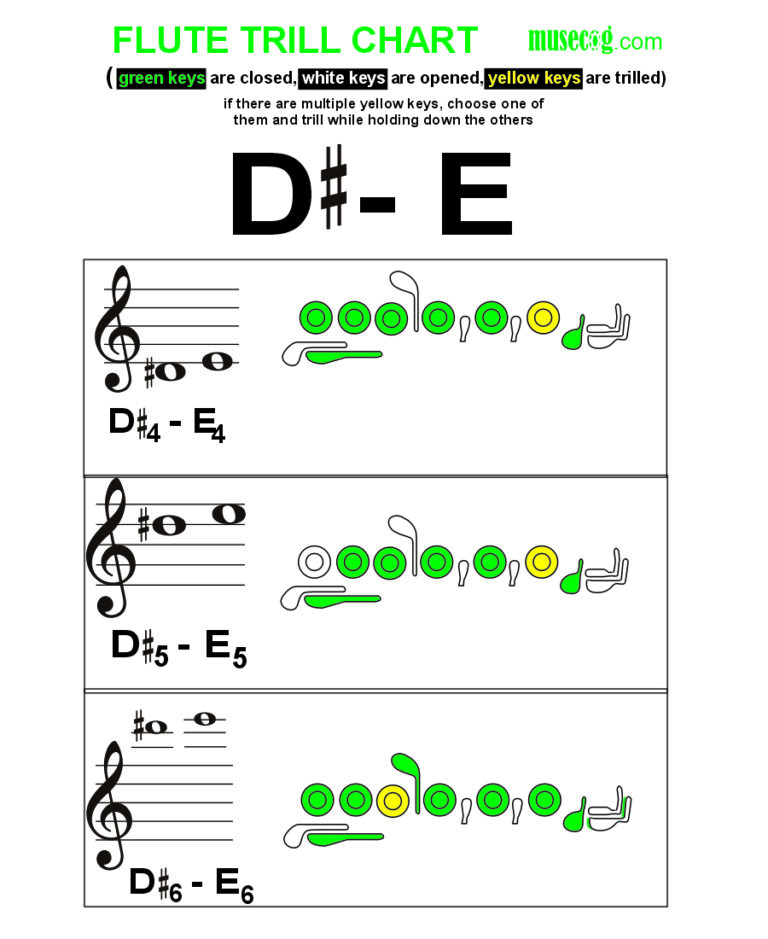 D sharp to E trill on flute