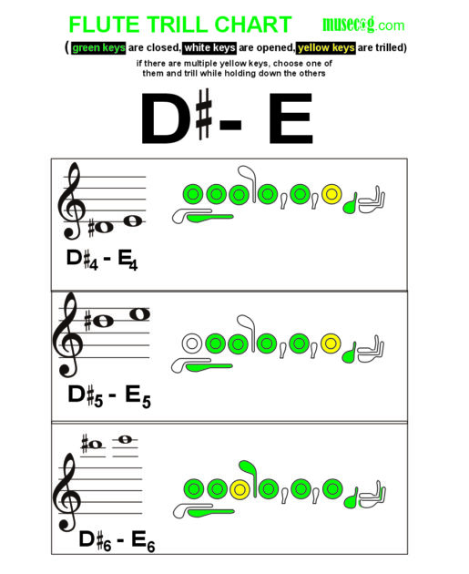 D sharp to E trill on flute