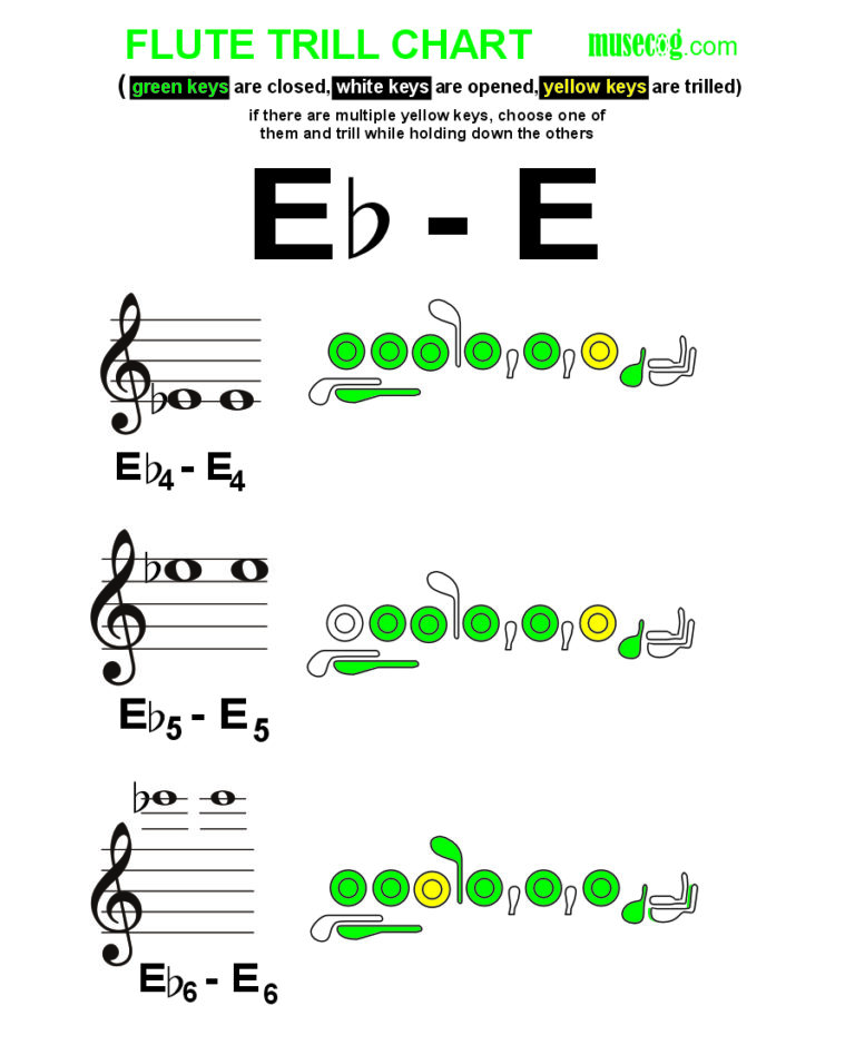 E flat to E trill on flute