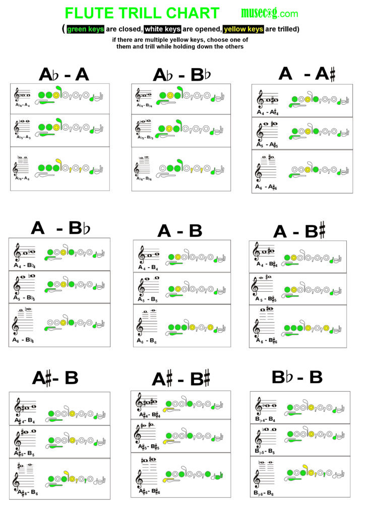 Flute Trilling Fingering Chart | PDF