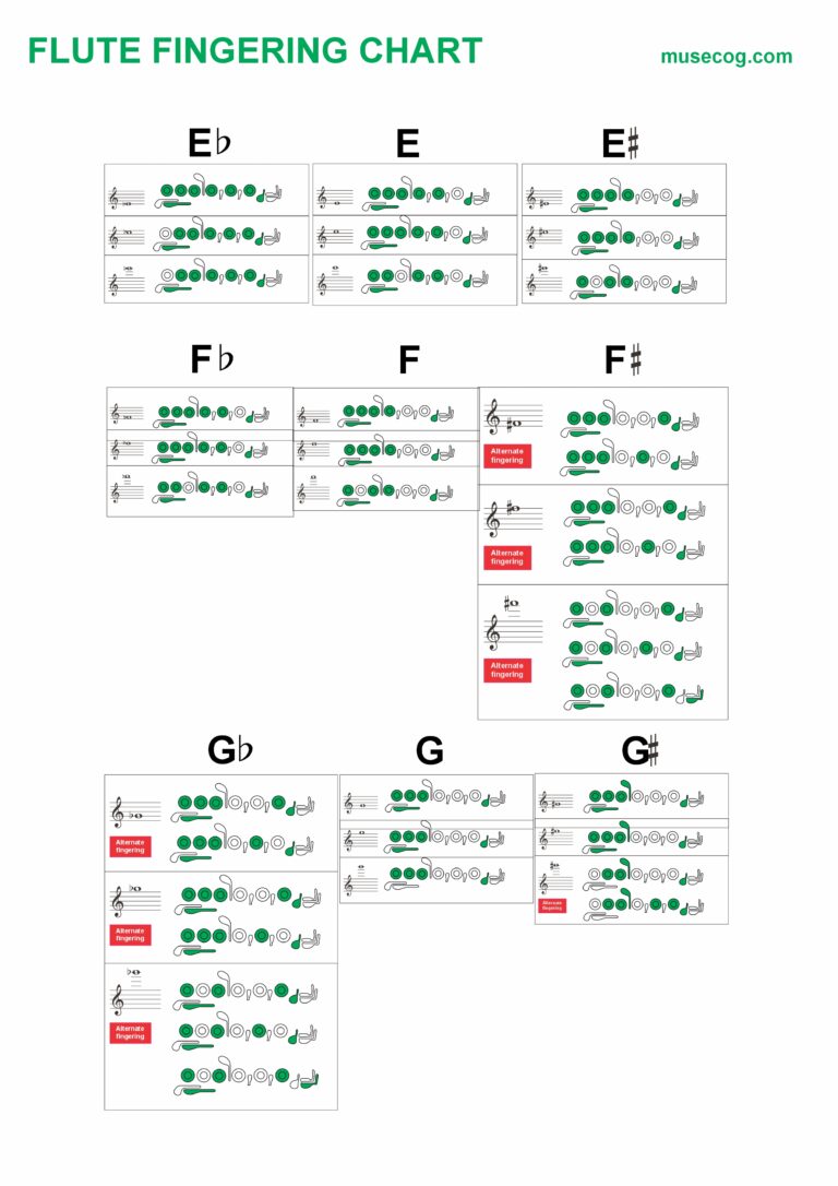 flute Finger Position chart