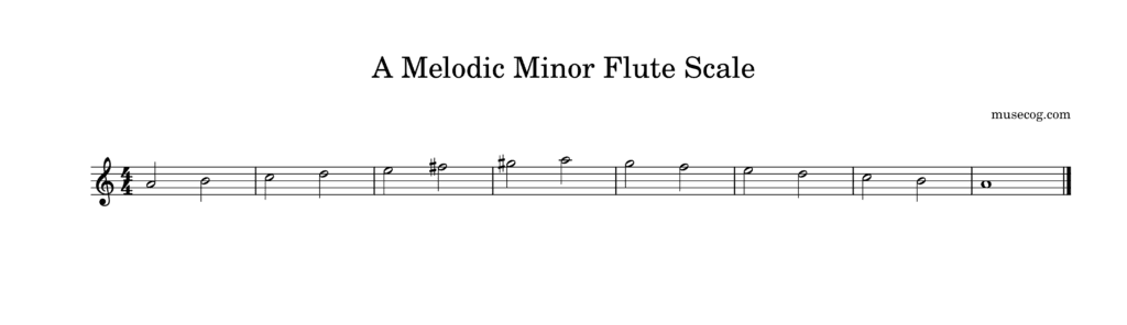 A melodic minor scale for flute-1