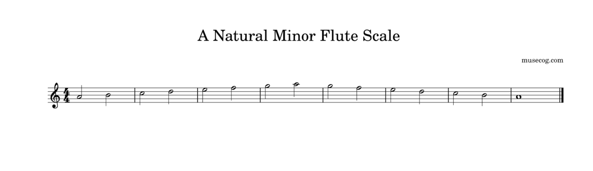 A natural minor scale for flute-1
