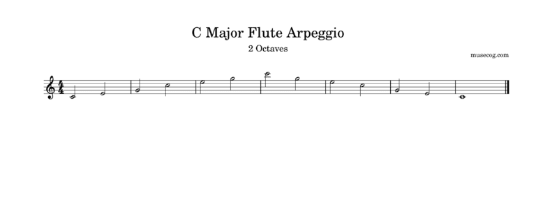 C major arpeggio on the flute