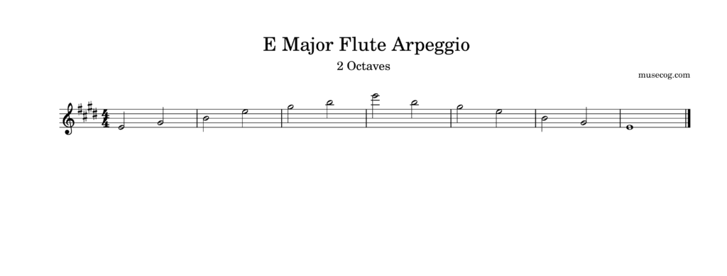 E major flute arpeggio