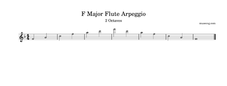 F major arpeggio on the flute