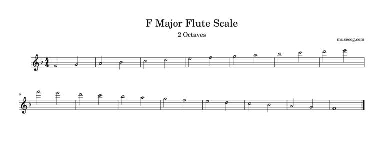 f major scale on flute