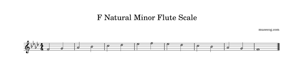 F natural minor scale for flute-1