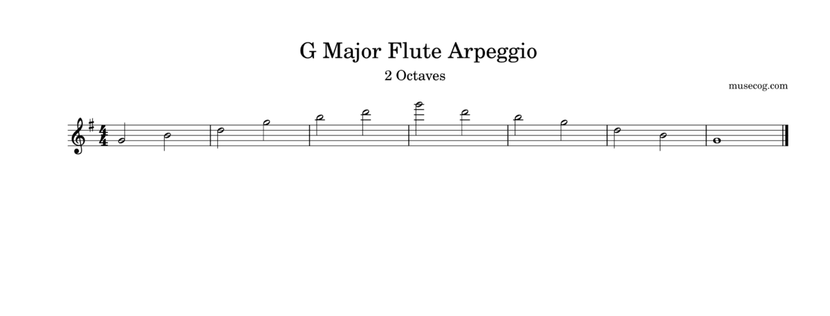 G major arpeggio on the flute
