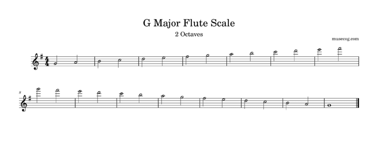 G major scale for flute