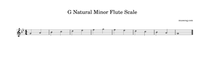 G natural minor scale for flute-1