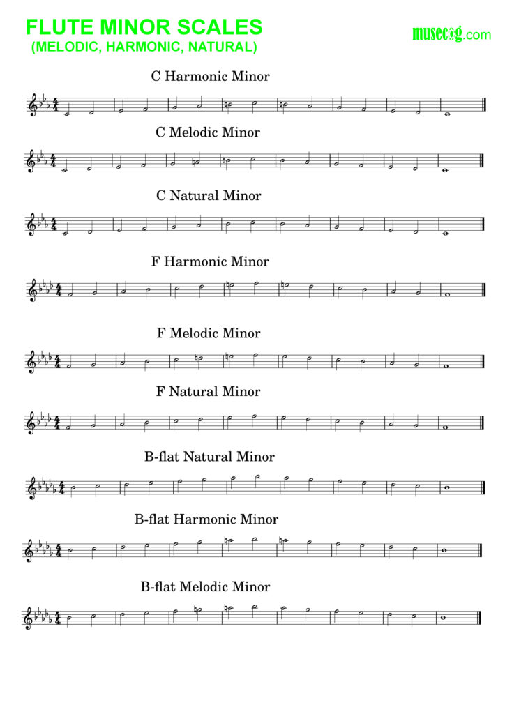 Flute minor scales
