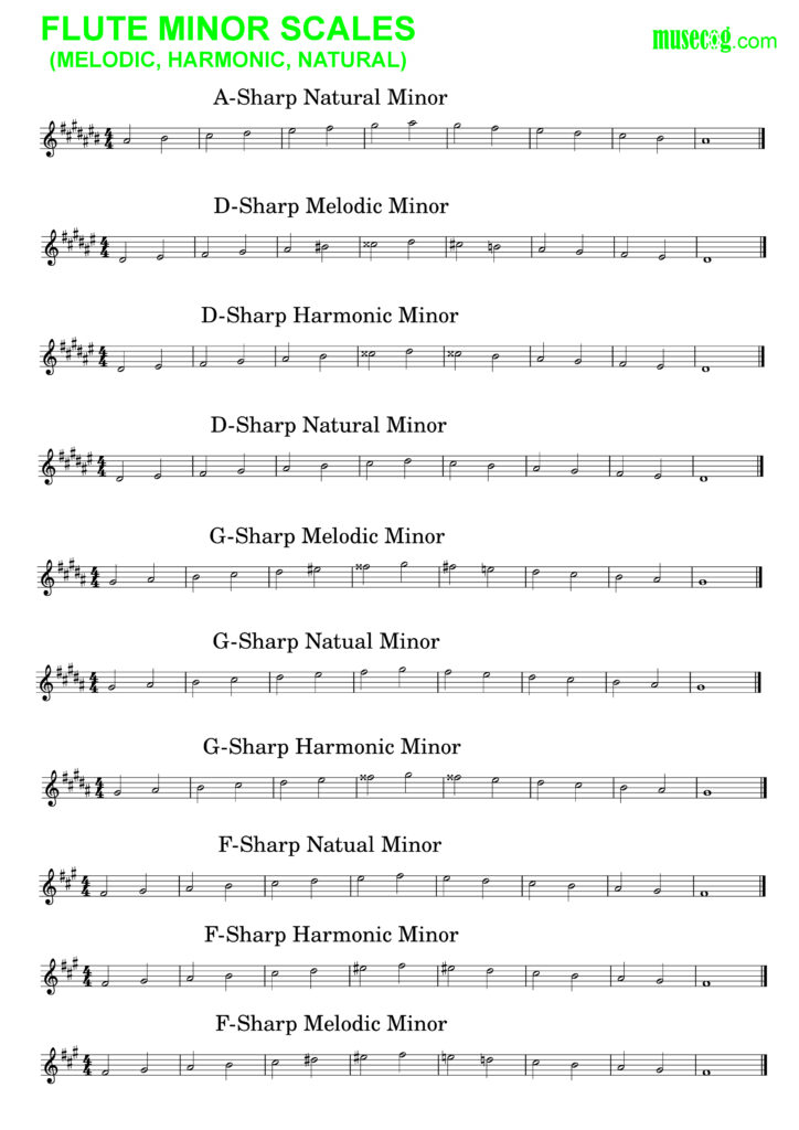Flute minor scales