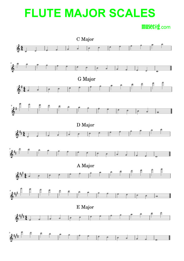 major scale for flute