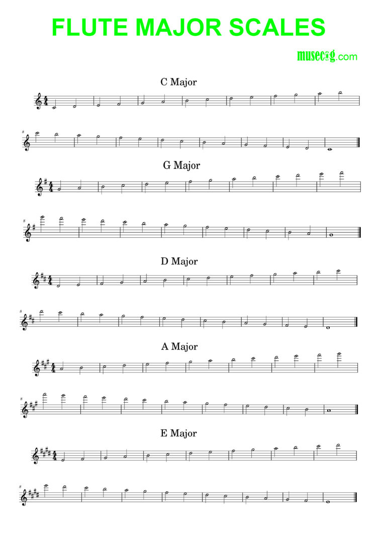 major scale for flute