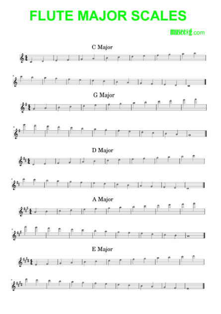 major scale for flute