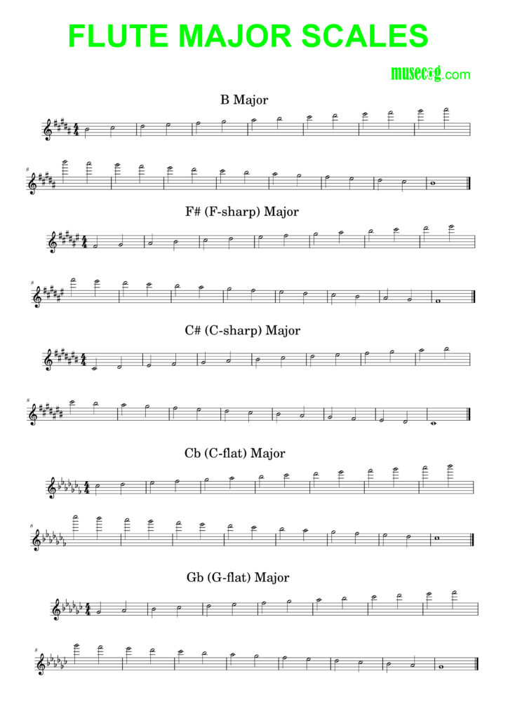 major scale for flute