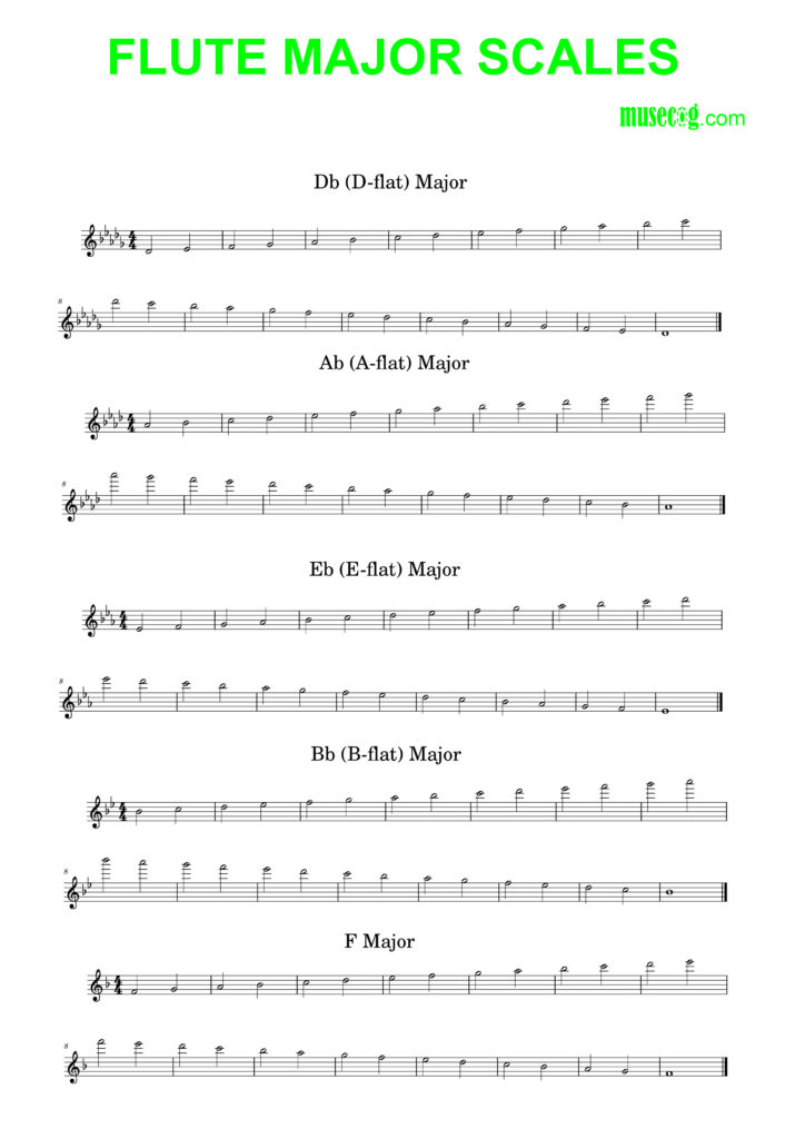 major scale for flute
