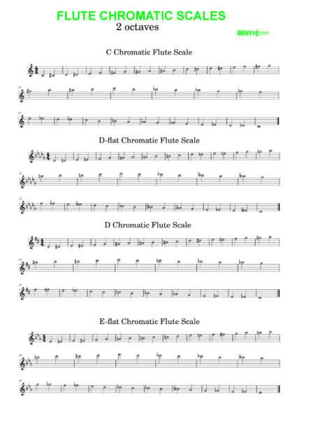 Flute Chromatic Scales