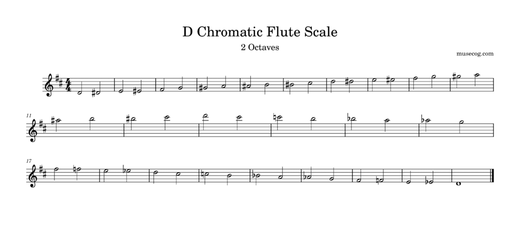 D chromatic Scale For Flute-1