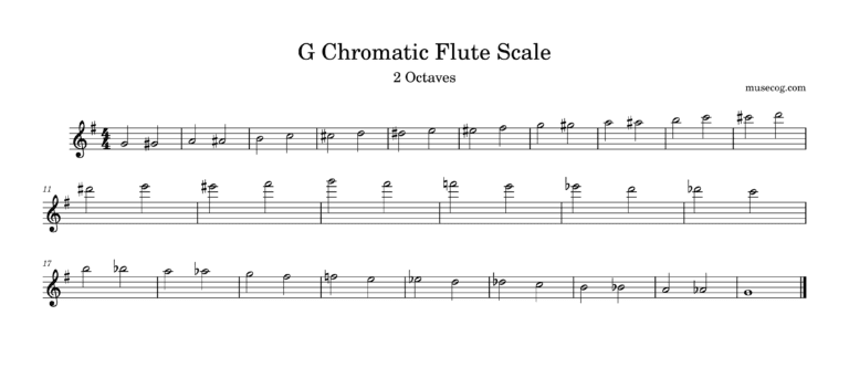 G chromatic scale for flute