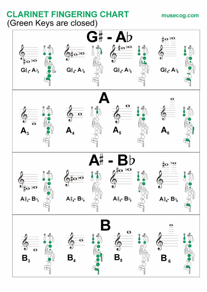 clarinet finger placement