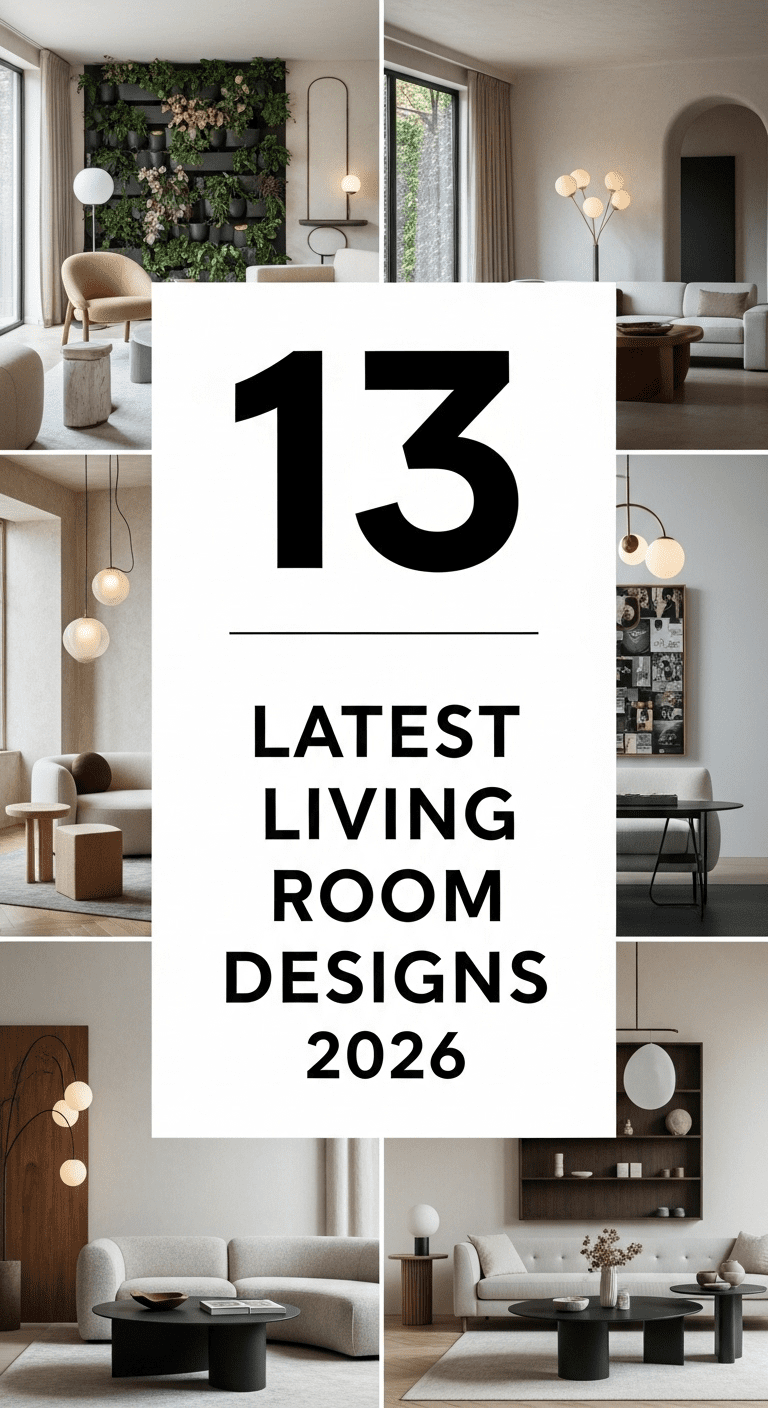 13 Latest Living Room Designs for 2026