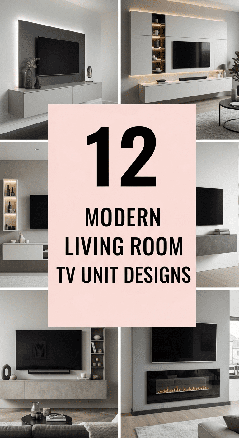 12 Modern Living Room TV Unit Designs