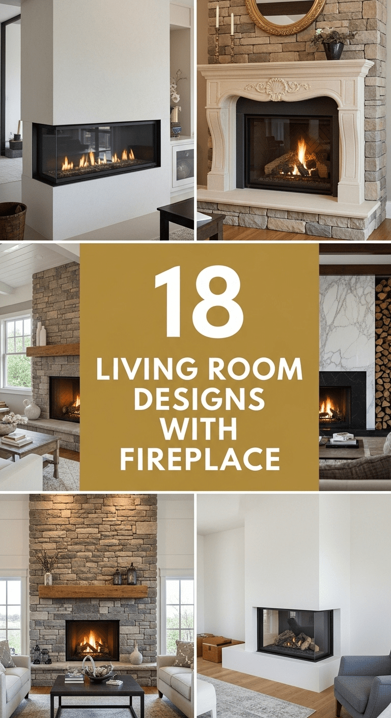 18 Living Room Designs with Fireplace: The Heart of Your Home