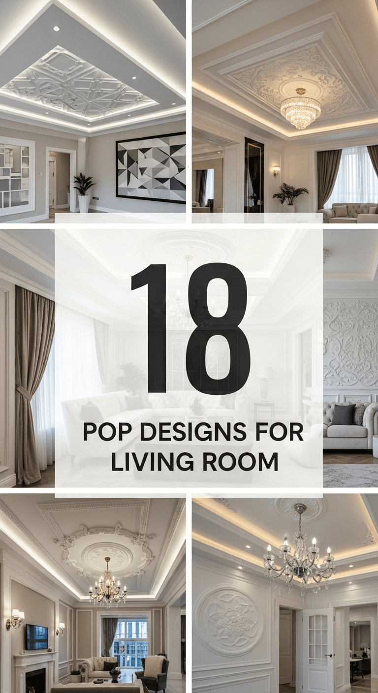 18 POP Designs for Living Room