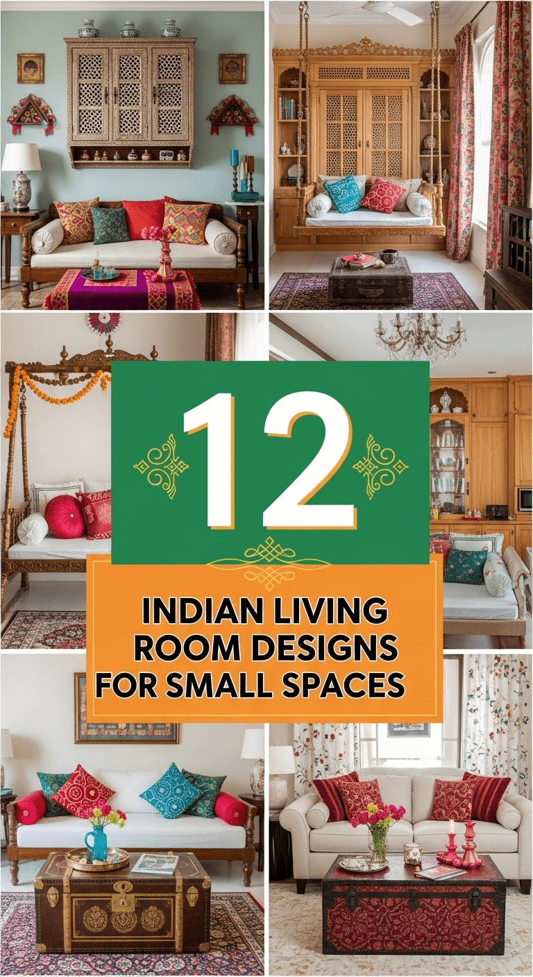 12 Indian Living Room Designs for Small Spaces