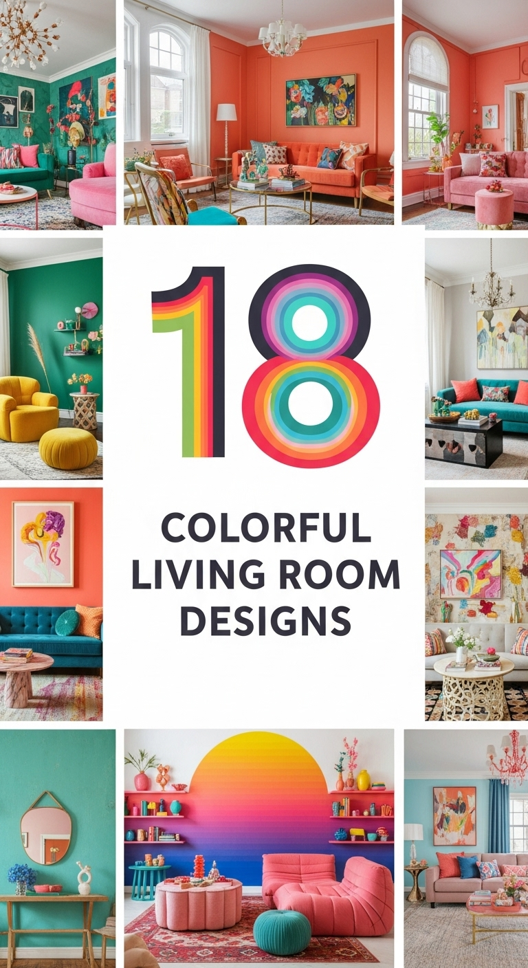18 Colorful Living Room Designs