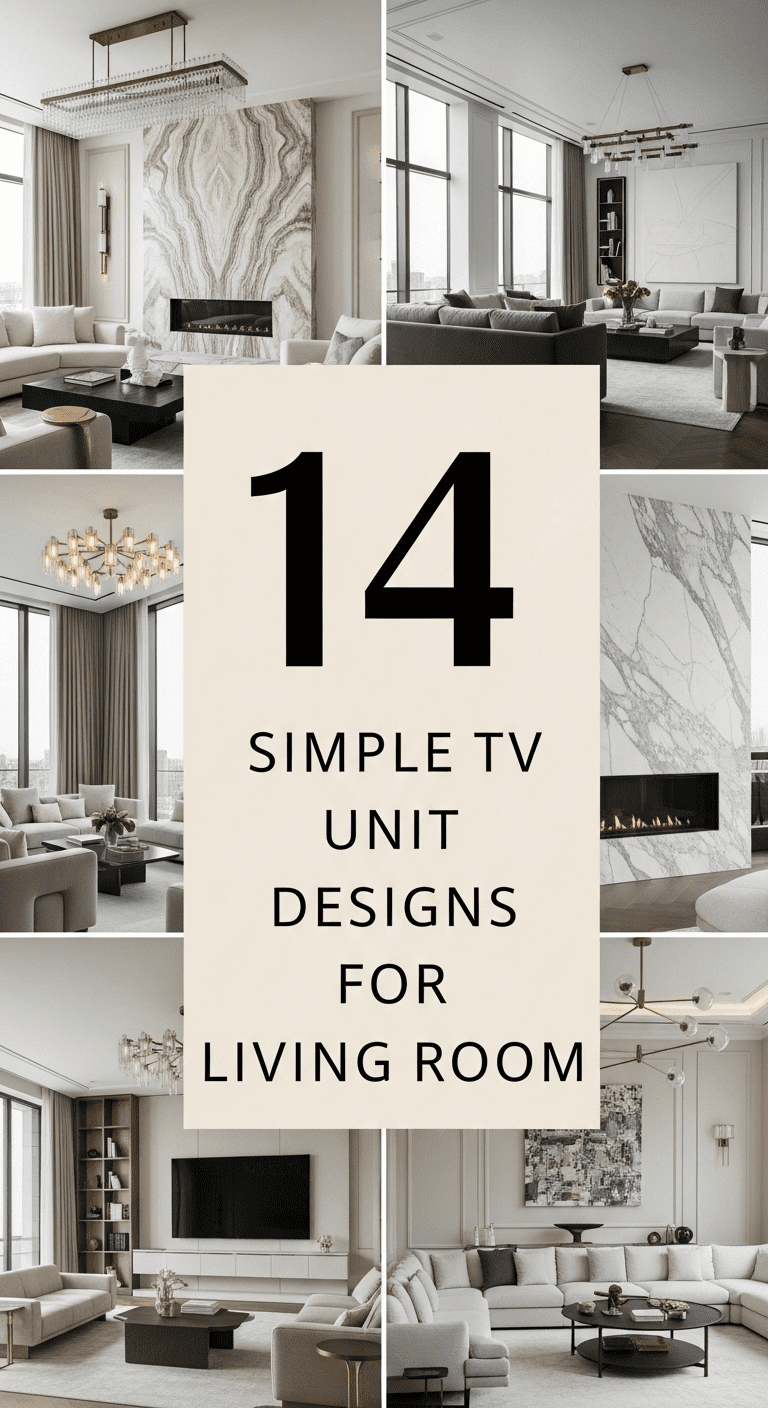 Simple TV Unit Designs for Living Room: 14 Practical and Stylish Solutions