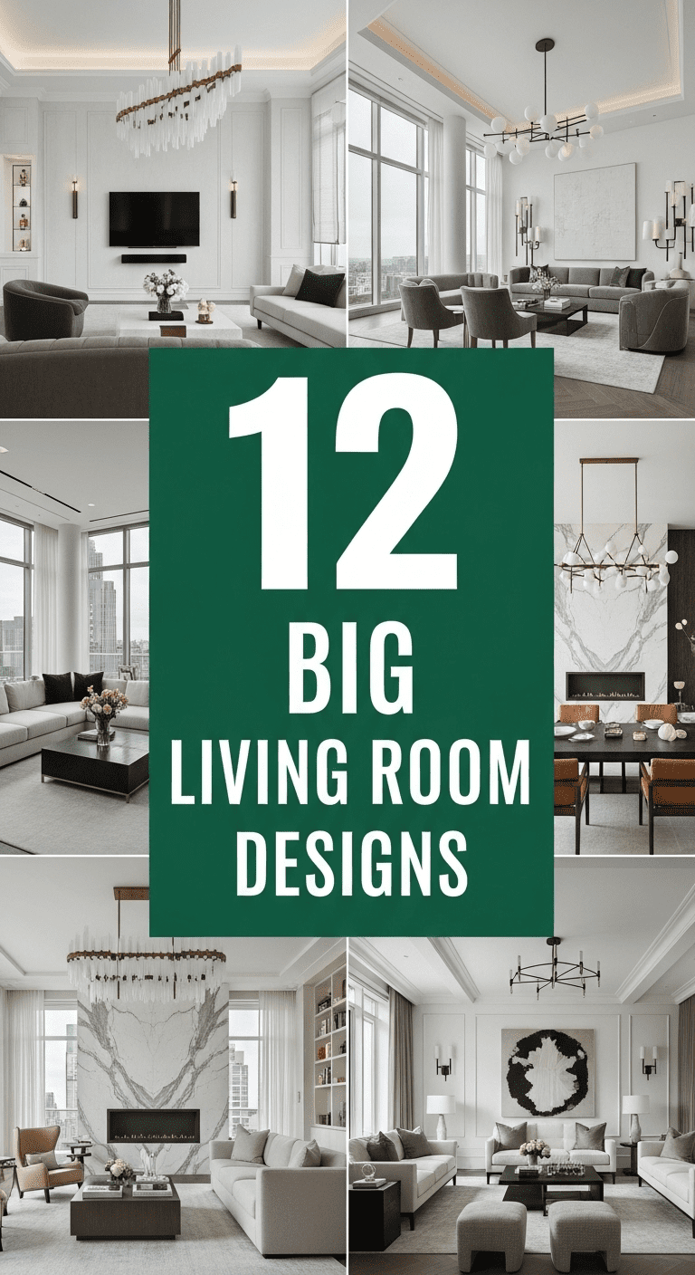 Big Living Room Designs: 12 Spacious and Stunning Layouts