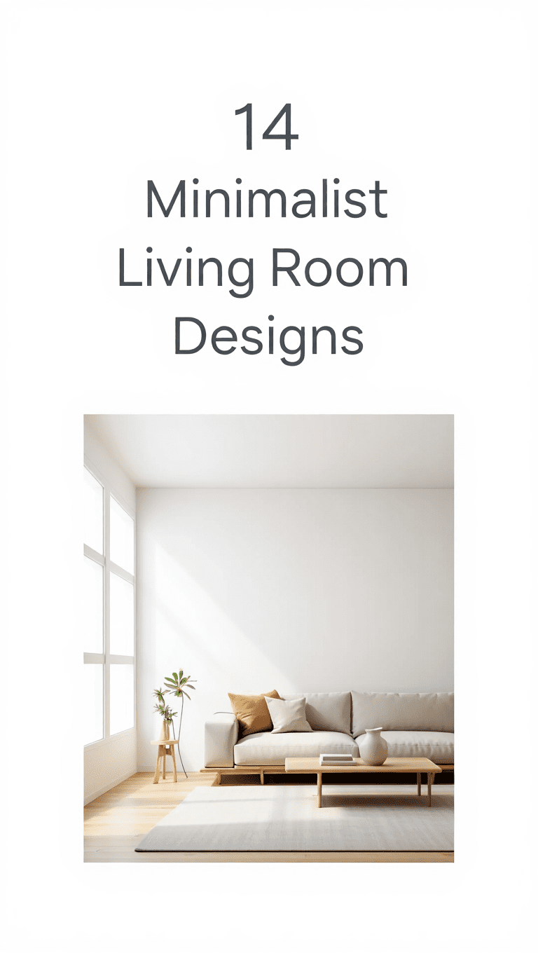 Minimalist Living Room Designs: 14 Sleek and Serene Spaces