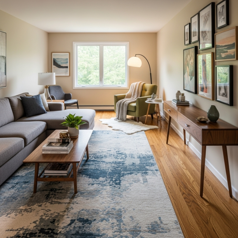 Small Apartment and Under Staircase Living Room Design