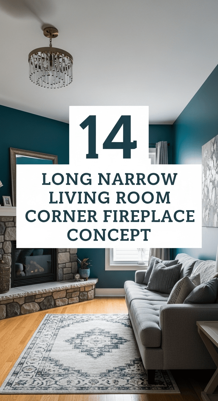 14 Long Narrow Living Room Corner Fireplace Concept