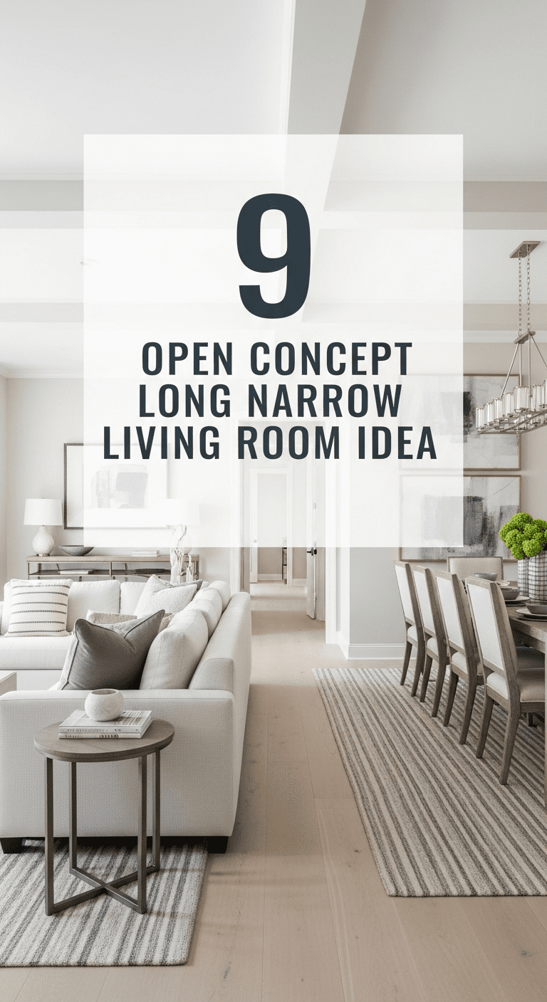9 Open Concept Long Narrow Living Room Ideas