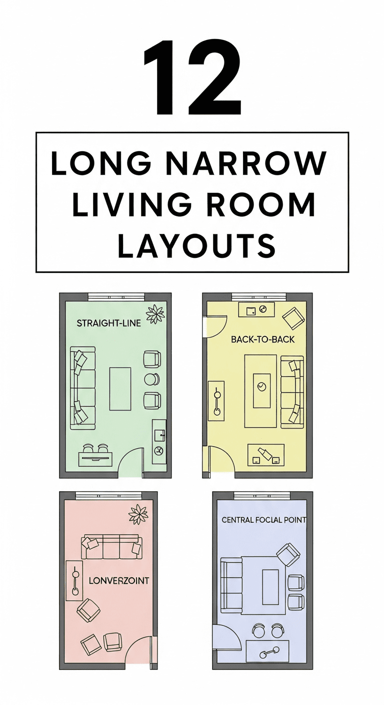 12 Long Narrow Living Room Designs Layout