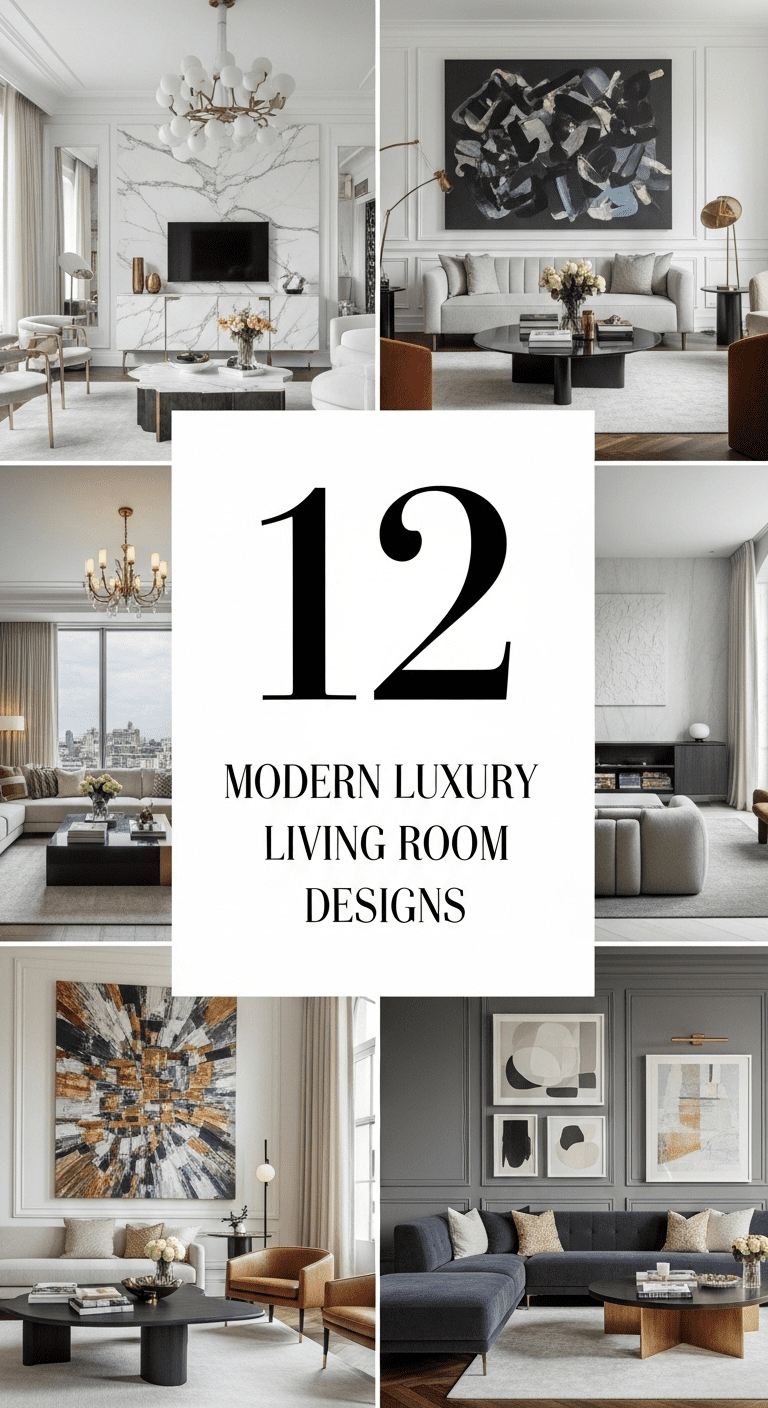 12 Modern Luxury Living Room Designs