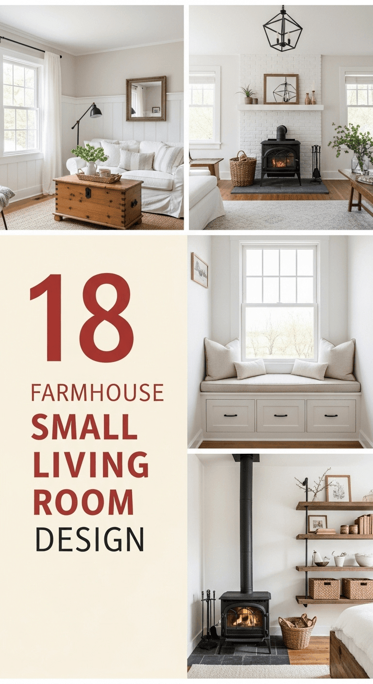 18 Farmhouse Small Living Room Design: Rustic Charm in Compact Dimensions