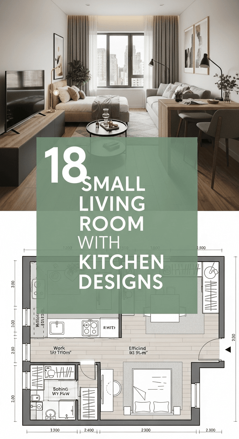 18 Small Living Room with Kitchen Design Ideas