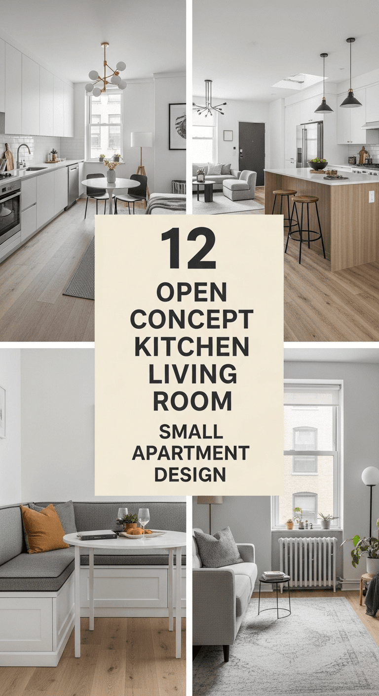 12 Open Concept Kitchen Dining Living Room Small Apartment Design