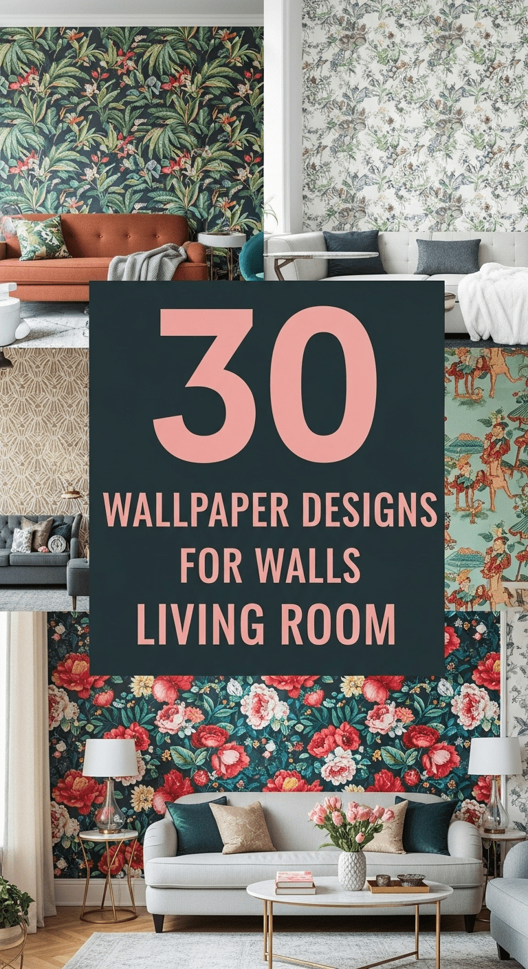30 Wallpaper Designs for Walls Living Room