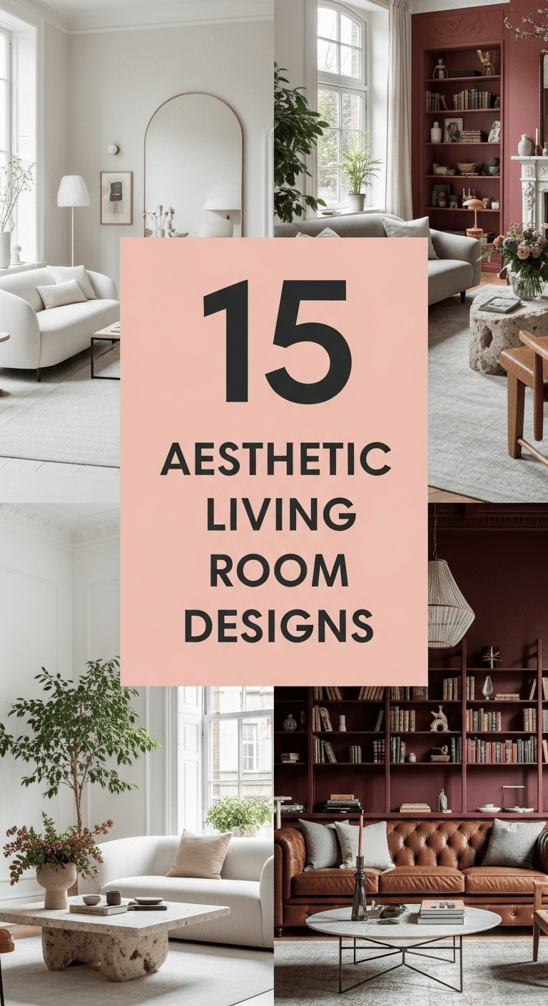 15 Aesthetic Living Room Designs